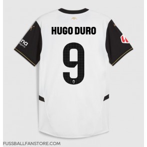 Valencia Hugo Duro #9 Replik Heimtrikot 2024-25 Kurzarm